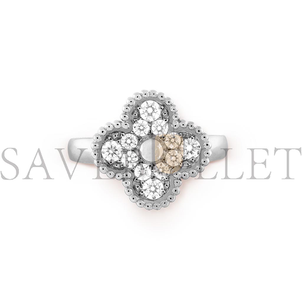 v*n cl*f arpels vintage alhambra ring - white gold, Di*m*nd  vcaro26n00